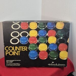Vtg 1976 Counter Point Board Game Hallmark Games - Missing Instr. Bklt & 3 Pcs